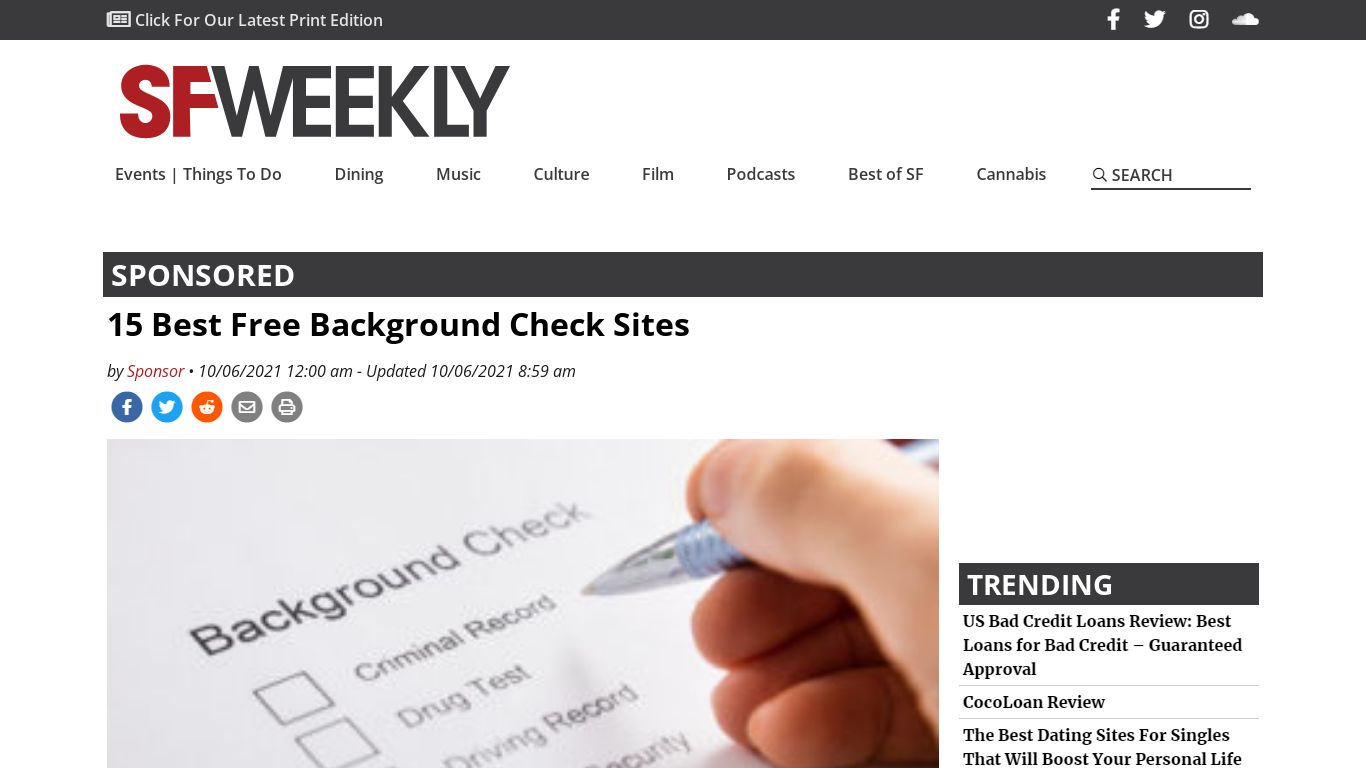 15 Best Free Background Check Sites to Do a Background Search - SF Weekly